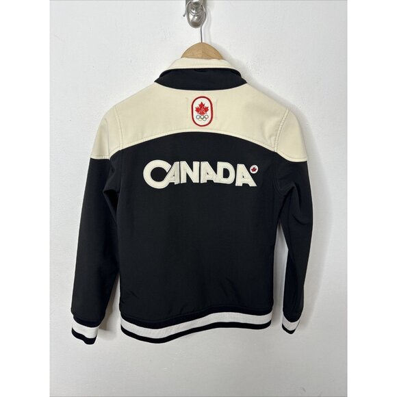 HBC Hudson’s Bay Woman S Olympic Canada Softshell Podium Jacket Black - Picture 6 of 9